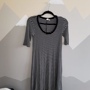 Ribbed mini midi A-line dress maternity XS